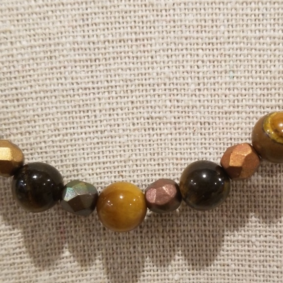 Tiger Eye Round Beaded Necklace - Picture 8 of 8
